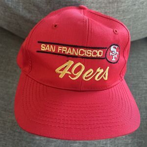 Vintage Annco San Francisco  NFL Snapback Hat Cap Cursive Script 49ers